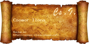 Csomor Ilona névjegykártya